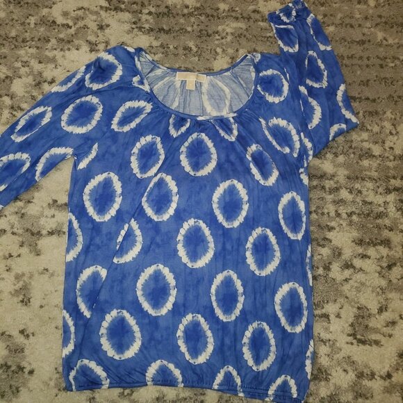 Michael Kors Blue Blouse || Like New | Med - Picture 1 of 6